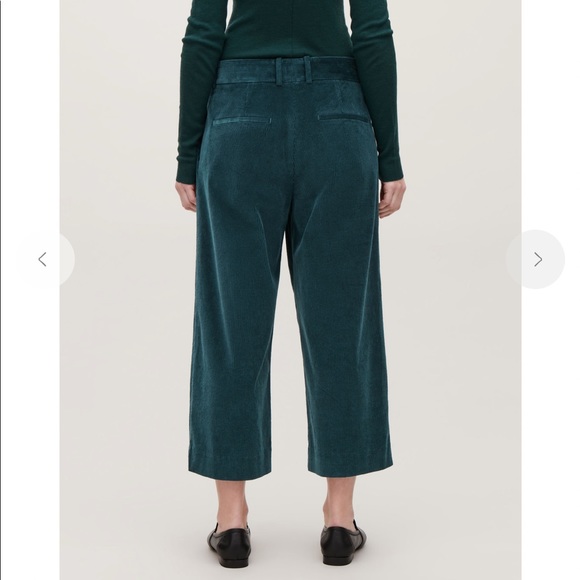 NWT COS Blue-Green Wide-Leg Corduroy Trousers MSRP$115 - Picture 16 of 16